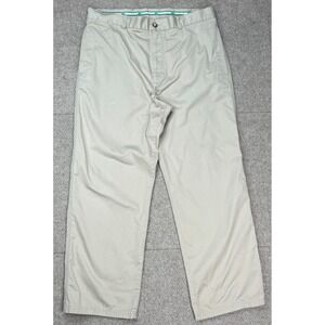 Lacoste Men's Green Waist Crocodile Logo 5 Pocket Chino Khaki Pants Size 46